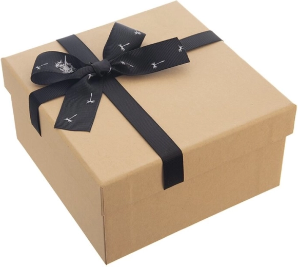 Scatola regalo in carta marrone 15,5 × 15,5 × 8 cm