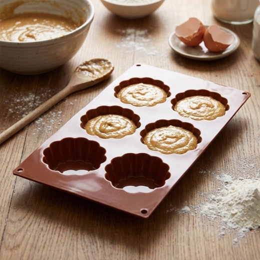 Non-stick, flexible silicone for easy release