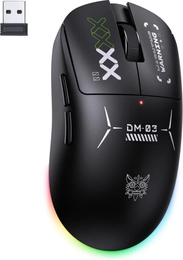 Mouse da gioco wireless Onikuma DM03 RGB nera