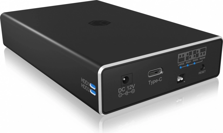 Box RAID esterno Pro per 2× 2,5" SATA SSD/HDD con USB‑C 3.2 Gen 2