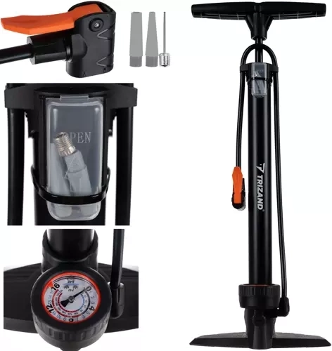 TRIZAND Floor Pump with Gauge 16 bar