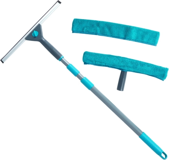 Telescopic window washer with squeegee 57–128 cm, 4-piece set