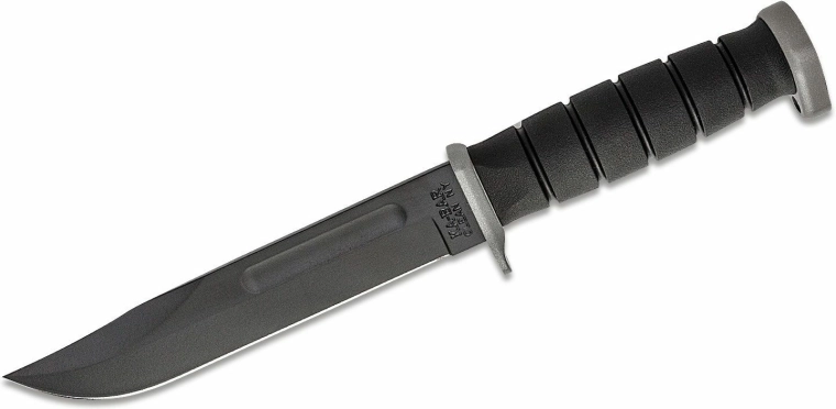 KA-BAR Extreme Fighting/Utility mes D2, 18 cm, zwart, Kraton G, Kydex schede