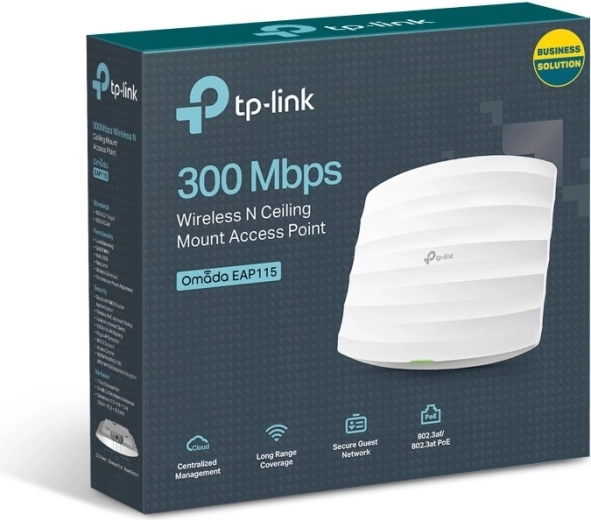 Point d’accès plafonnier sans fil N300 avec PoE TP-Link Omada EAP115