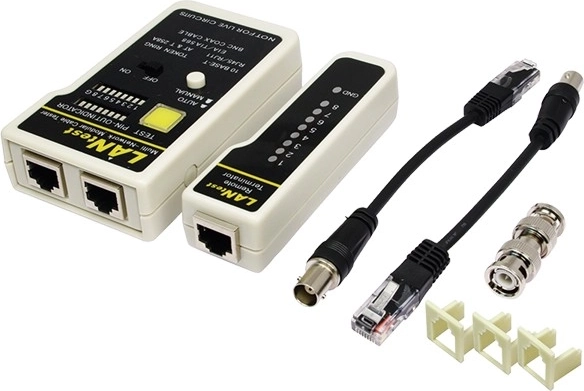 RJ11, RJ12, RJ45 and BNC Cable Tester with Remote Unit