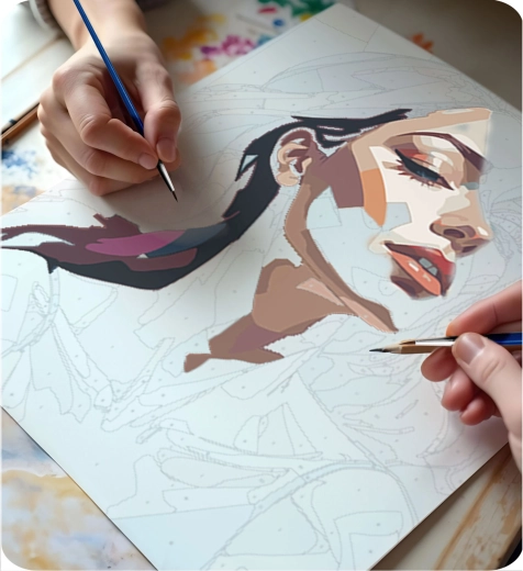 Pittura facile grazie ai numeri e all’imprimitura