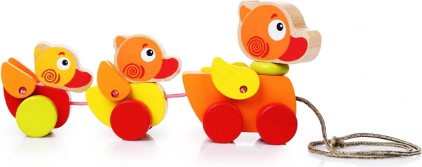 Pull Wooden Ducks CUBIKA