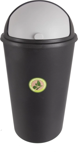 Cestino dei rifiuti con coperchio basculante 25 l, nero