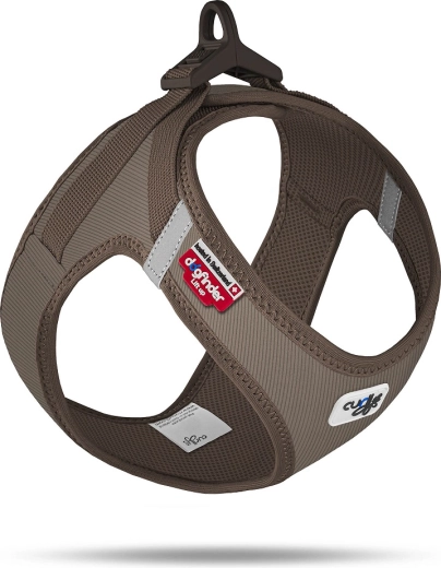 Curli Cord-Hundegeschirr mit Schnalle Brown 2XS (2–4 kg)