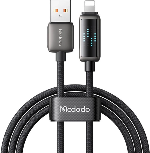 USB-A na Lightning kabel Mcdodo s LED displejem 1,2 m