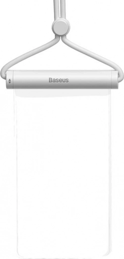 Waterproof Phone Pouch BASEUS AquaGlide with Cylindrical Slide Lock – White
