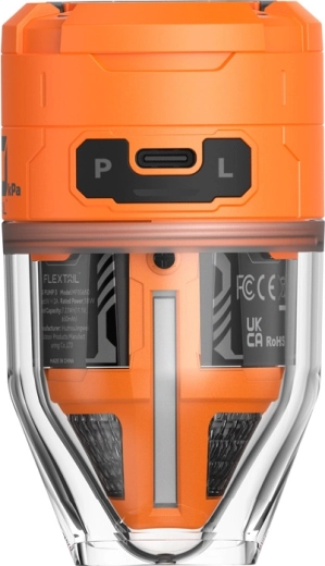 Integrated camping light up to 300 lm
