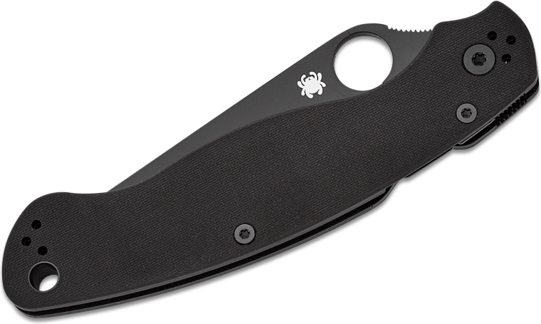 All-black blade with DLC for low profile and durability