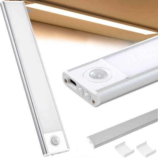 30 cm Under-Cabinet LED Light with USB Charging and Motion Sensor