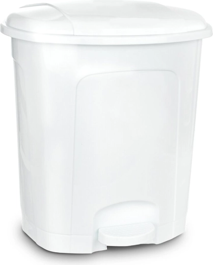 Poubelle à pédale 5,5 l blanche