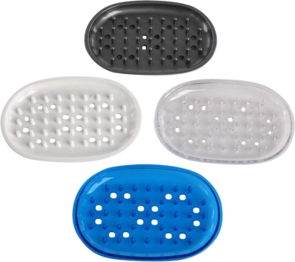 Porte-savon ovale antidérapant (gel) 125 × 90 × 10 mm
