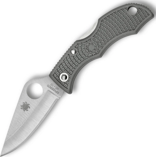 Spyderco Ladybug 3 couteau de poche léger, lame satinée VG-10, FRN foliage green 4,9 cm