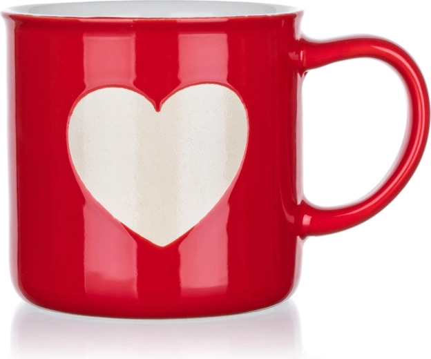 Tazza in ceramica White heart 350 ml