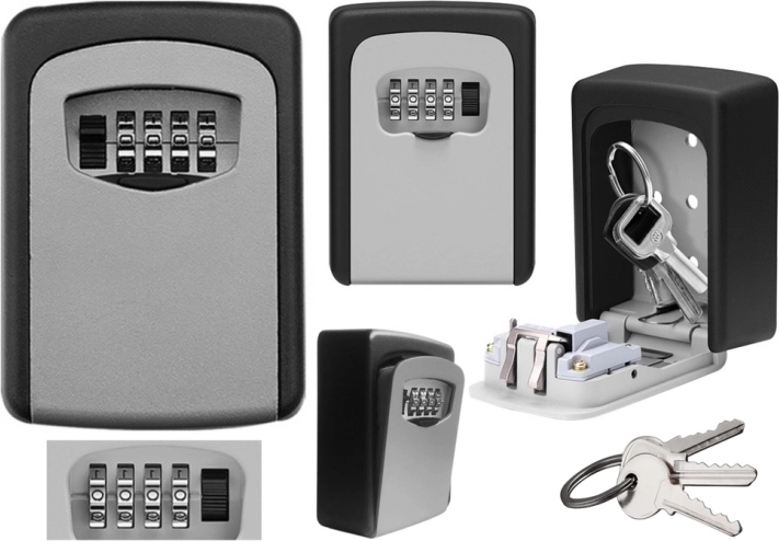Zinc key safe with combination code