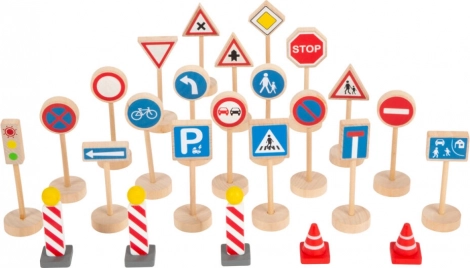 Small Foot Traffic Signs, Set of 25