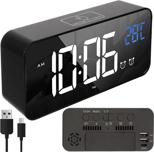 Modern multifunctional LED alarm clock IZOXIS