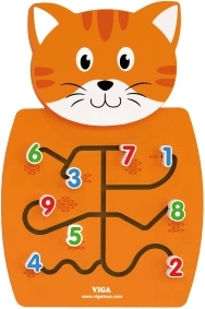 Wooden Number Board Cat VIGA