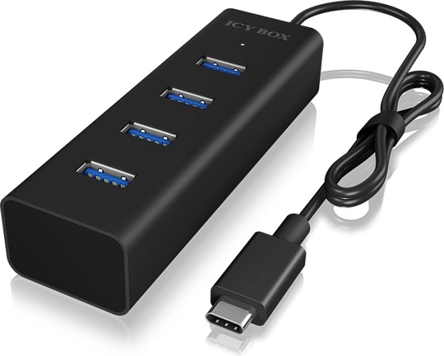 ICY BOX 4‑port USB‑C hub (USB 3.0, 5 Gbit/s)