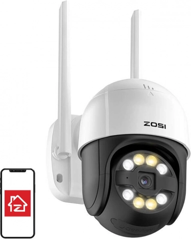 Outdoor Wi‑Fi Camera ZOSI 3MP with Pan/Tilt, IP66 and 32GB Card