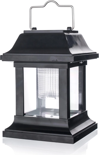 Solar lampe 1 LED sort