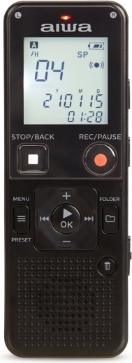 Registratore vocale digitale Aiwa in colore nero