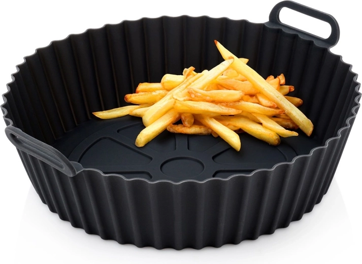 Szilikon betét forrólevegős fritőzhöz Air Fryer, fekete, 20,5 cm