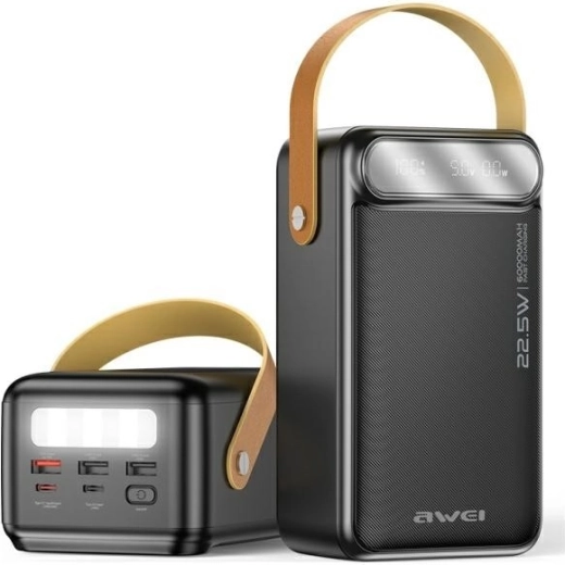 Power bank AWEI 60.000 mAh 22,5 W nera