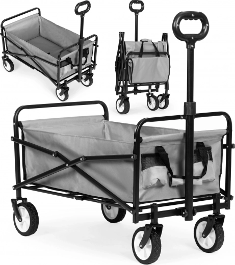 Folding Garden Cart MultiGarden Gray 48x90 cm