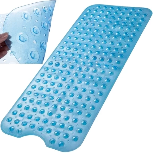 RUHHY non-slip bathroom mat 100 × 40 cm, blue