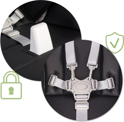 Massima sicurezza con cintura a 5 punti