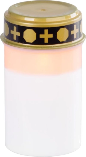 Pokopališka LED sveča MagicHome, 12 cm, bela