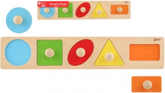 Wooden Puzzle for Children - Geometric Shapes