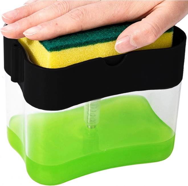 Liquid soap/detergent dispenser with sponge holder, 600 ml