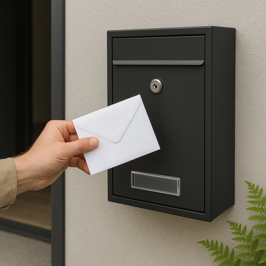 La fente couverte protège le courrier distribué
