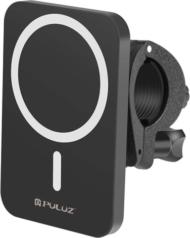 Puluz magnetic phone holder and charger (black)