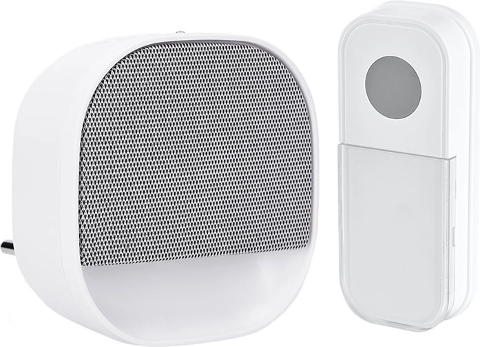 Solight wireless plug-in doorbell with night light 180 m white