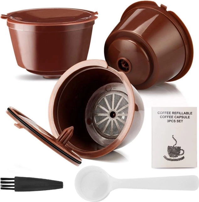 Set of 3 Reusable Coffee Capsules for DOLCE GUSTO