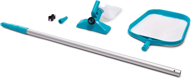 Kit per la pulizia della piscina con aspiratore e retino INTEX
