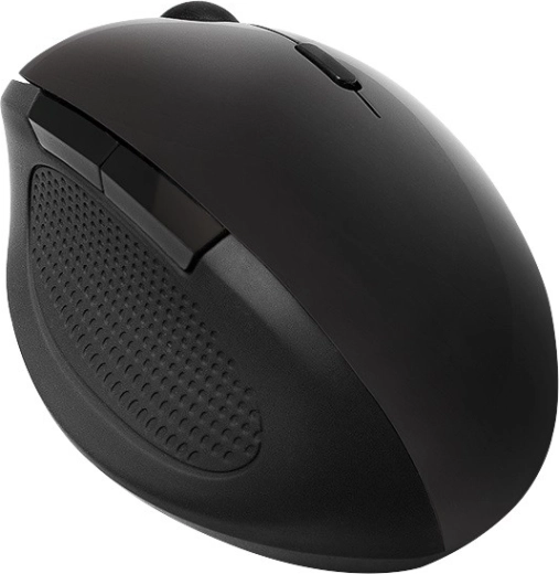 Mouse ottico ergonomico wireless 2,4 GHz 1600 dpi nero