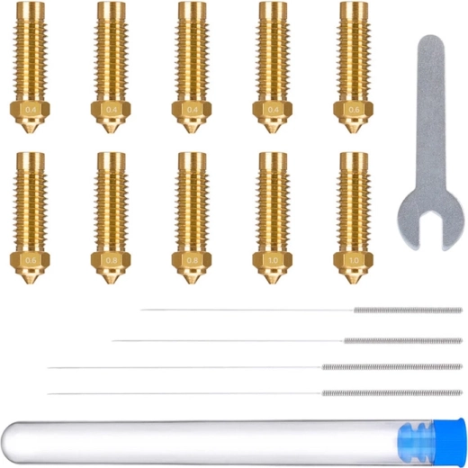 ELEGOO brass nozzle set for Neptune 4 Plus / 4 Max (0.4–1.0 mm)