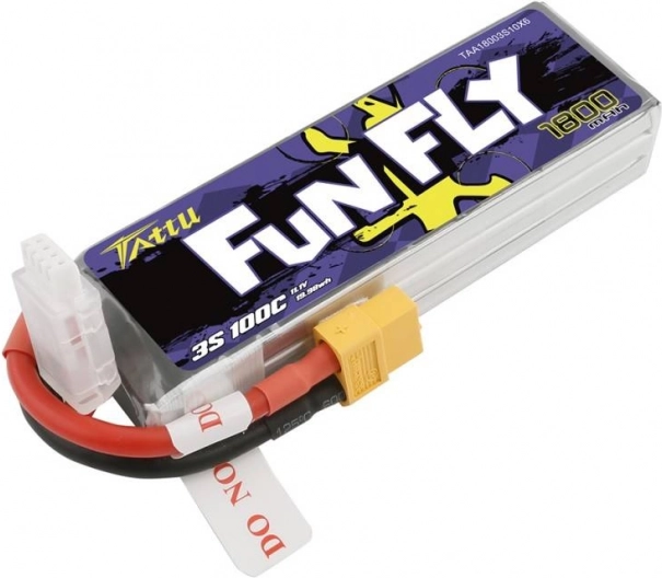 Tattu Fun Fly battery 1800 mAh 3S 11.1 V 100C with XT60 connector