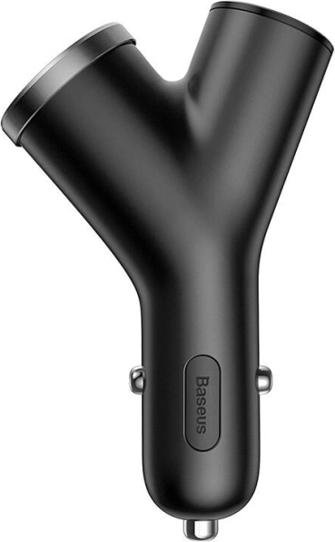 Baseus Y-type Car Charger, 2× USB 3.4 A, 40 W – Black