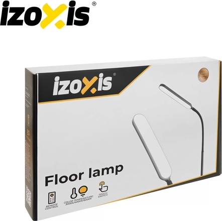 Izoxis 180 cm Black Standing LED Lamp with Remote Control