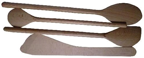 Set of Wooden Cooking Spoons, 4-Piece