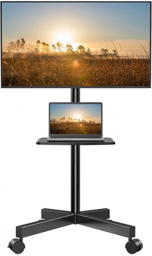 Universal TV-stander med hjul Perlesmith til skærme 23–60 tommer